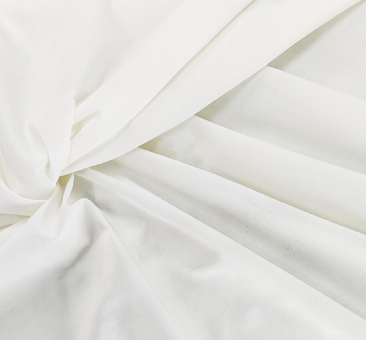 1 Yard Broadcloth Solid Ivory Poly Cotton Fabric 58/60" Wide Lightweight